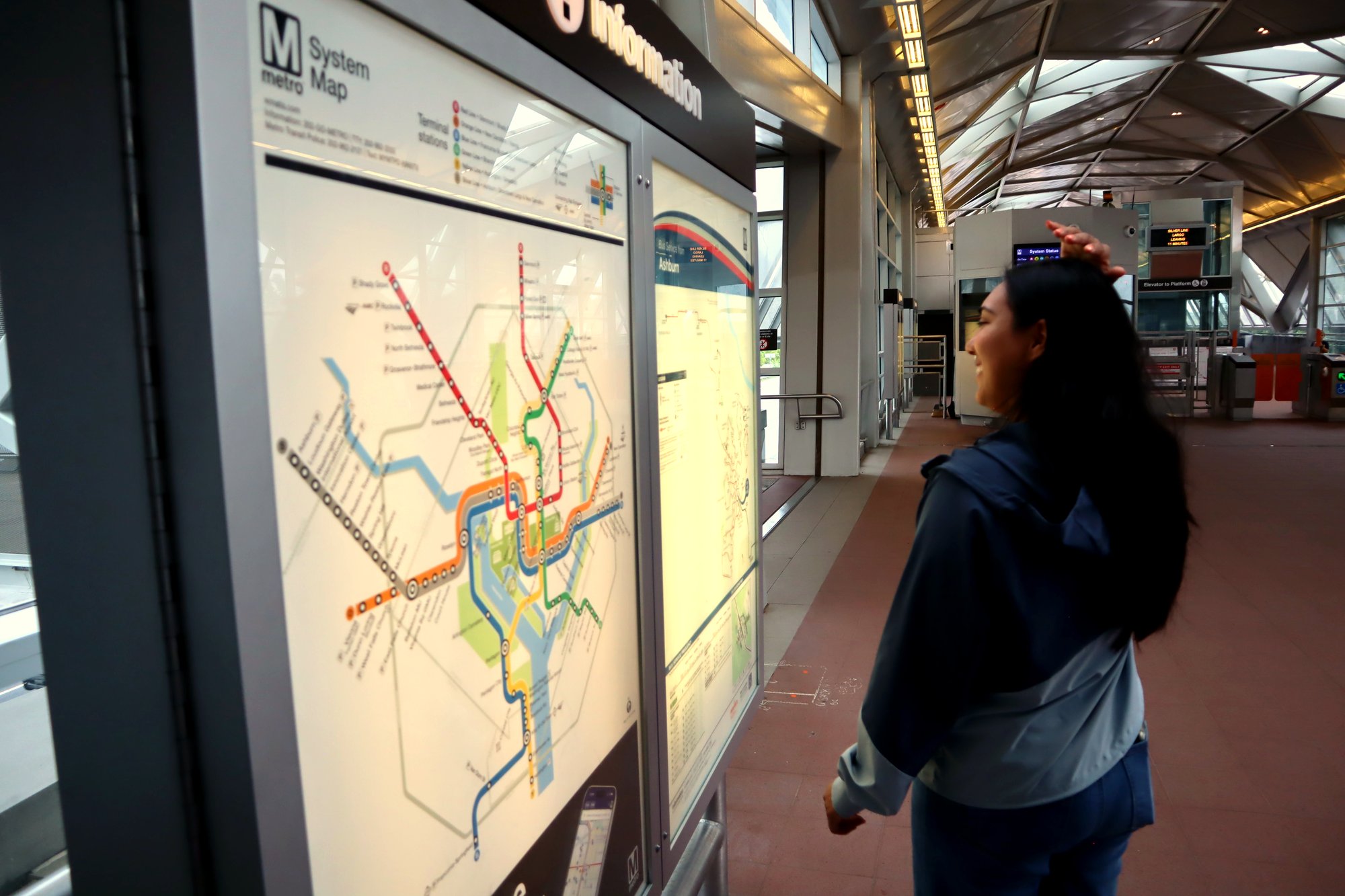 A community member navigating the transit system